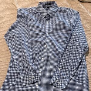 Banana Republic Blue and White Gingham Shirt
